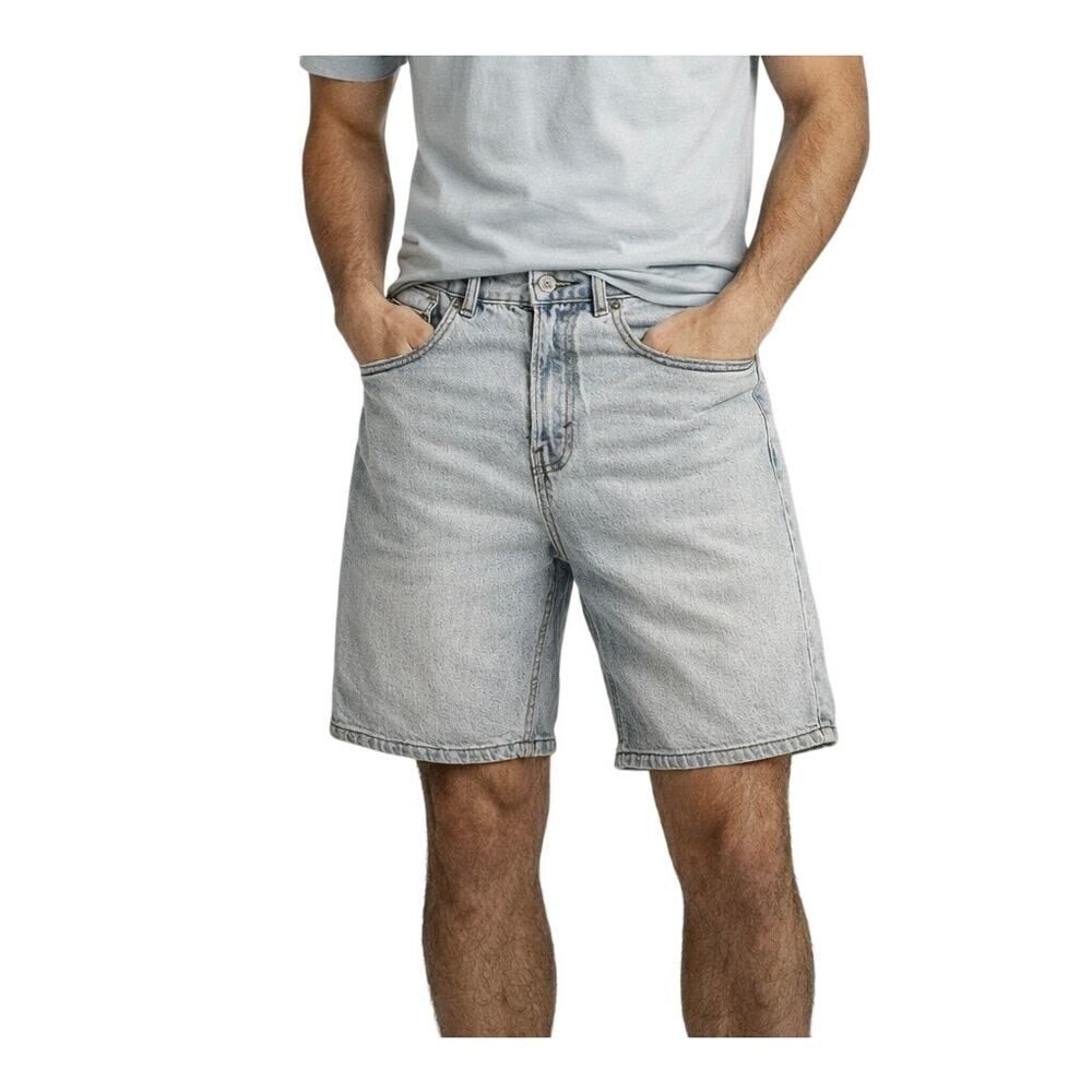 ZARA Men's Straight Fit Denim Jean Shorts Blue Size 31